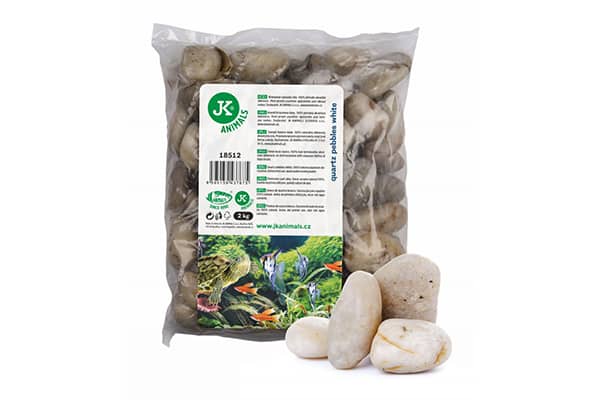 JK natürlicher weißer Quarzkiesel 2kg